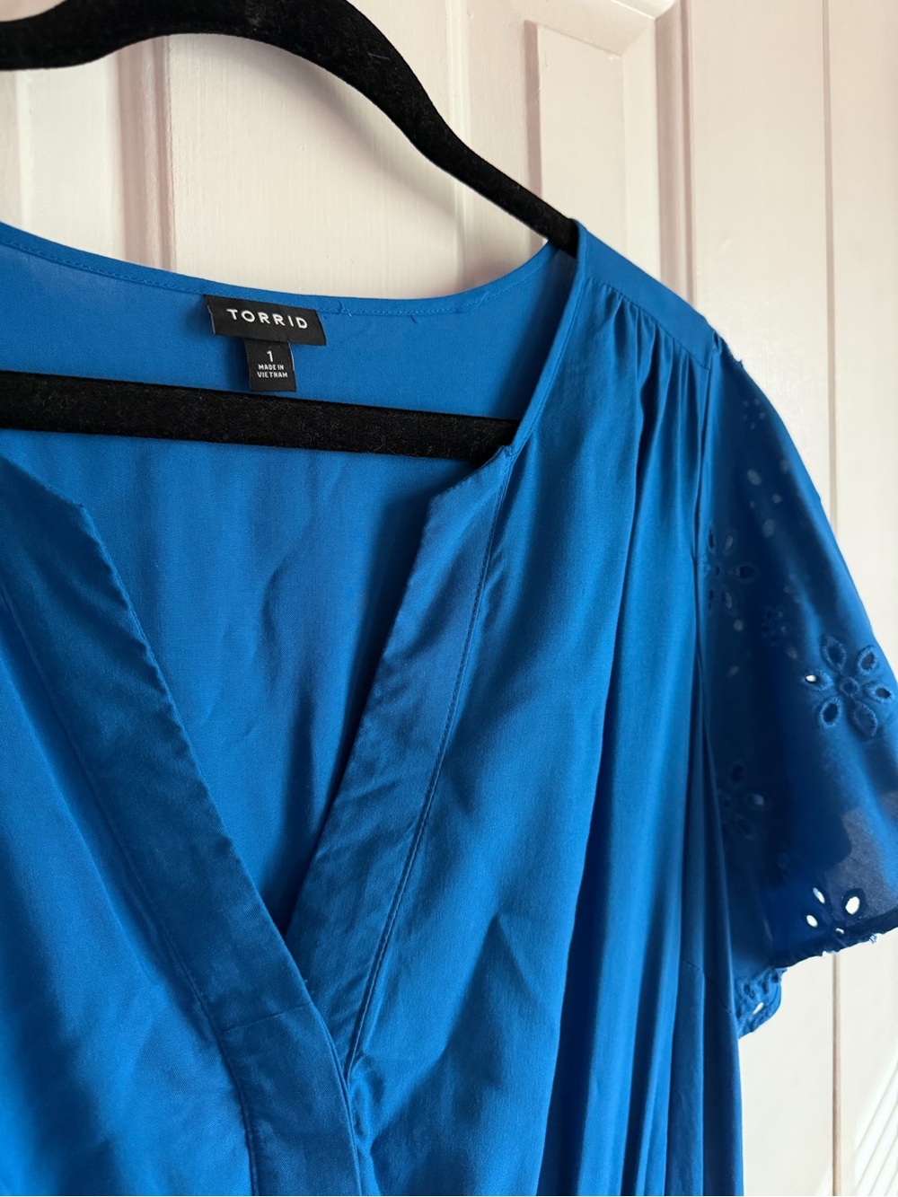 torrid Blue Eyelet Tiered Maxi Dress - Picture 3 of 4
